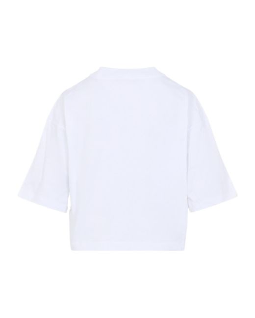 Marni White Logo Scribbled Boxy T-Shirt