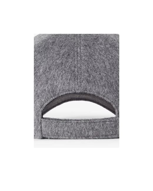 Fendi Gray Ff Embroidered Baseball Cap for men