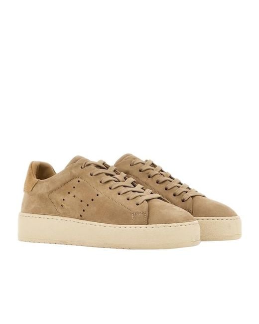 Hogan Brown H672 Logo Perforated Sneakers