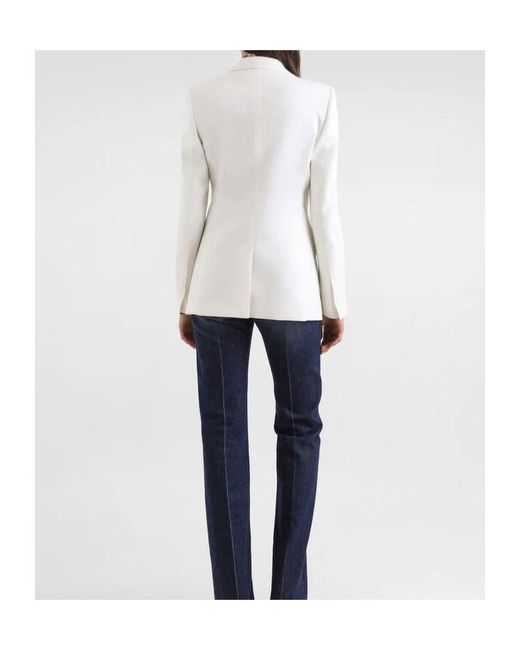 Dolce & Gabbana White Single-Breasted Jacket