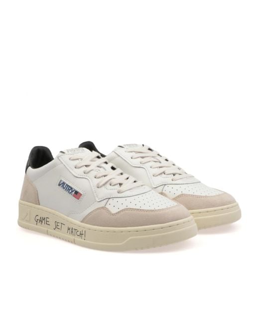 Autry White Medalist Low Sneakers for men