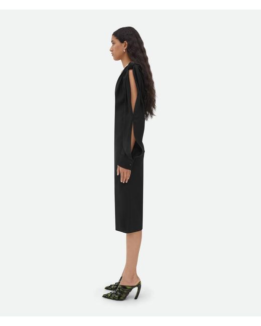 Bottega Veneta Black Knot Detailed Midi Dress