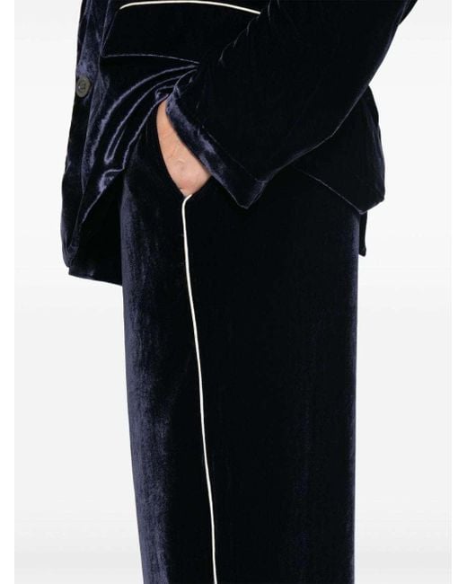 Pierre Louis Mascia Black Velvet Trousers