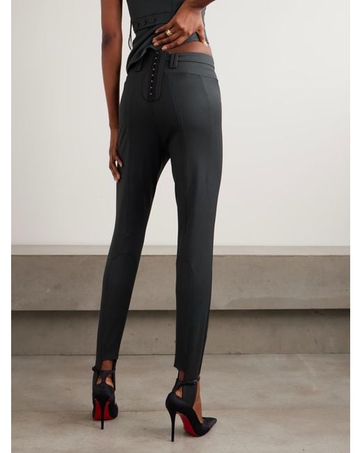 Jean Paul Gaultier Black Wool Blend Leggings