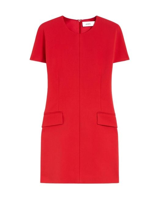 Sportmax Red Pocket Shift Dress