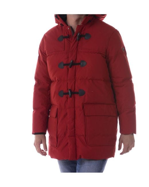 Armani Jeans Red Long Sleeve Down Jacket for men