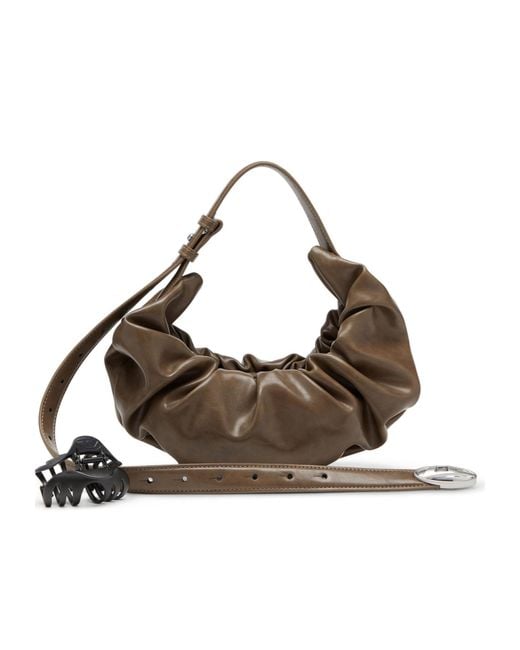 DIESEL Brown Grab-D S Hobo Bag