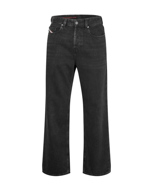 DIESEL Black Straight-Leg Jeans for men