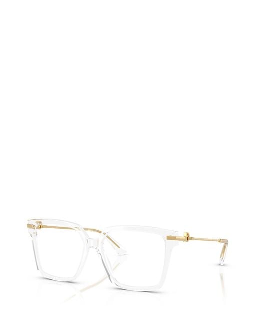 Dolce & Gabbana White Eyewear Square Frame Glasses