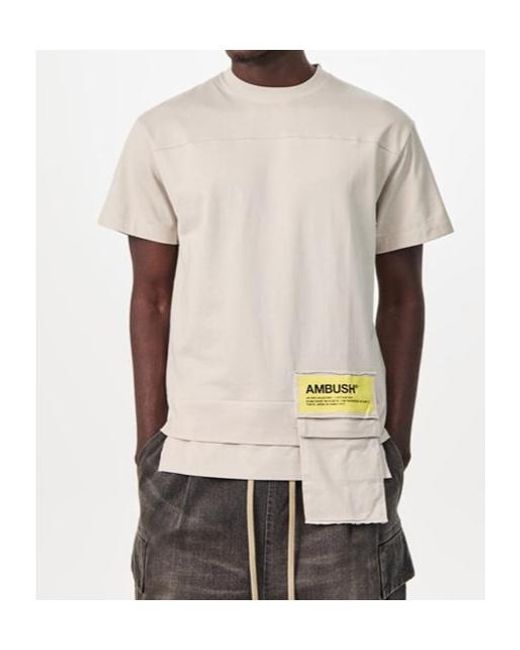 Ambush White Short-Sleeved T-Shirt for men