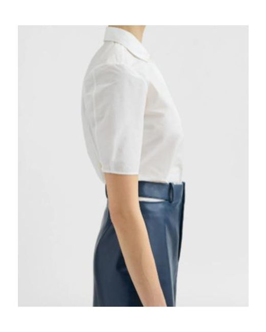 Jil Sander White Technical Faille Shirt