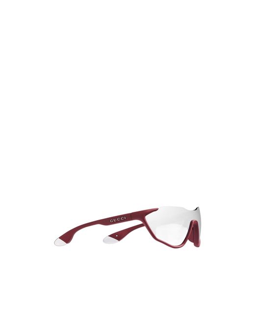 Gucci White Mask-Shaped Sunglasses for men
