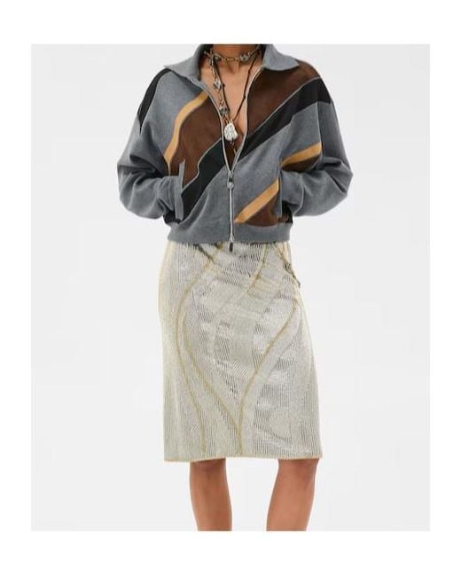Versace Gray Patchwork Zipped Sweatshirt