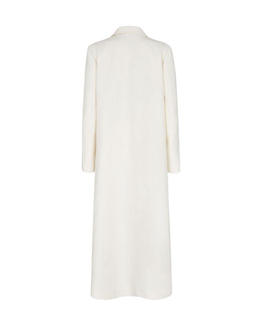 Fendi White Waxed Linen Overcoat