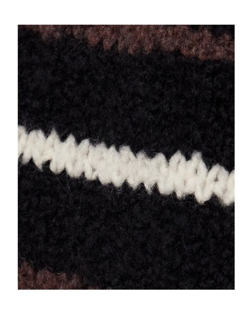 Proenza Schouler Black Leonie Striped Wool Sweater