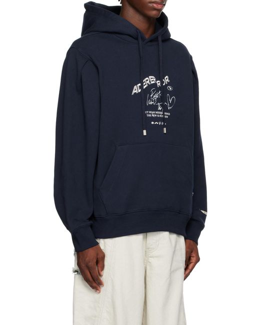 Adererror Blue Hooded Sweater for men