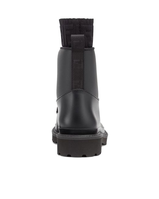 Fendi Black Rockoko Combat Boots