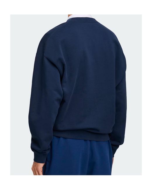 Canada Goose Blue Embroidery Crew Sweatshirt for men