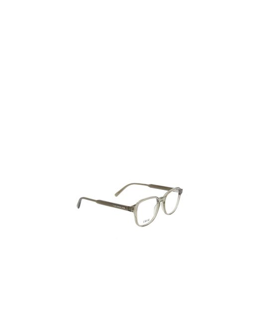 Dior White Eyewear Square Frame Glasses for men