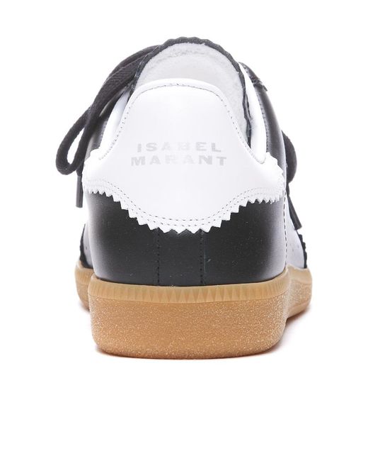 Isabel Marant Blue Round Toe Lace-Up Sneakers