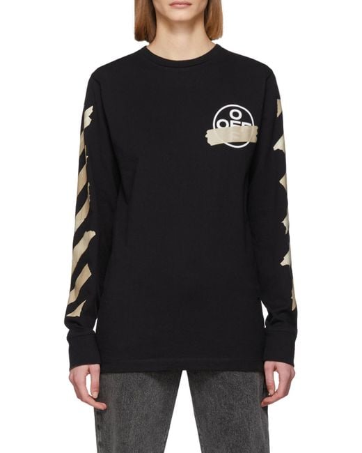 Off-White c/o Virgil Abloh Black Tape Arrows Long-Sleeved T-Shirt for men