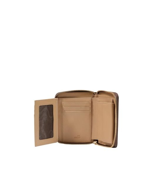 Moschino Brown Zip-Around Wallet