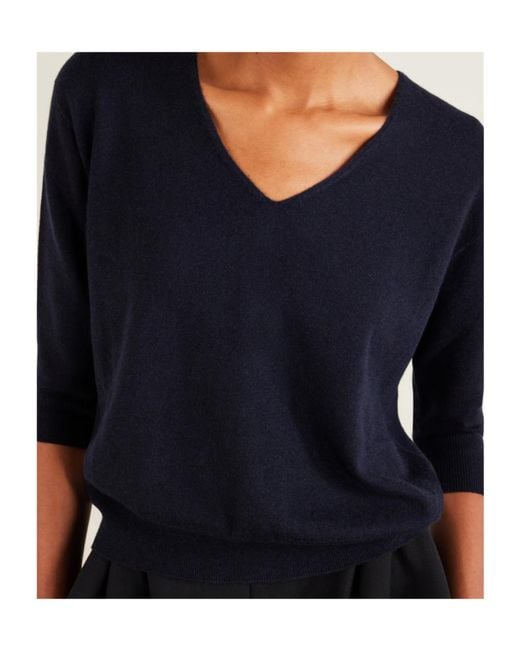 The Row Blue V-Neck Sweater