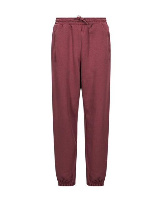Adidas By Stella McCartney Red Elastic-Waist Athletic Pants