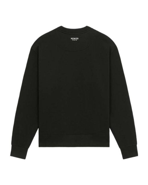 KENZO Black Lucky Tiger Embroidered Crewneck Sweatshirt for men