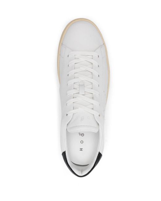 Hogan White H672 Lace-Up Sneakers for men
