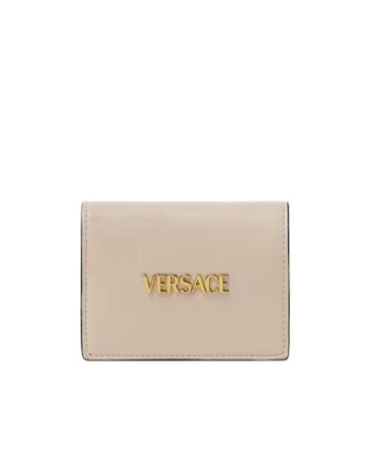 Versace Natural Logo Compact Wallet