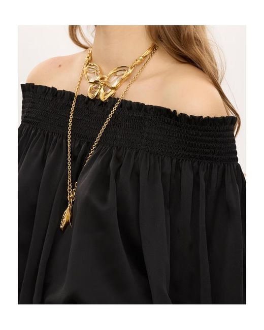 Chloé Black Off-Shoulder Top