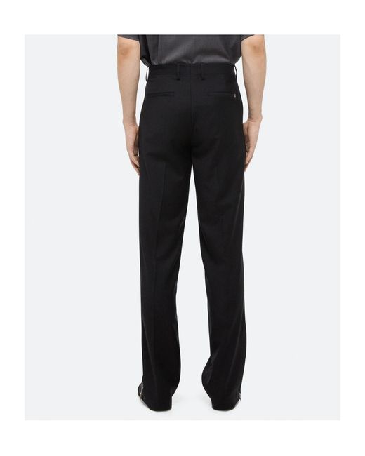 Helmut Lang Black Zip-Detail Pleated Trousers for men