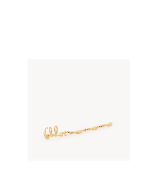 Chloé Metallic Chloé Droplet Chain Earrings