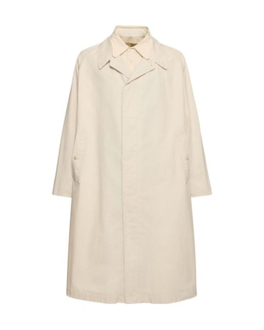 Maison Margiela Natural Long Cotton Trench Coat for men