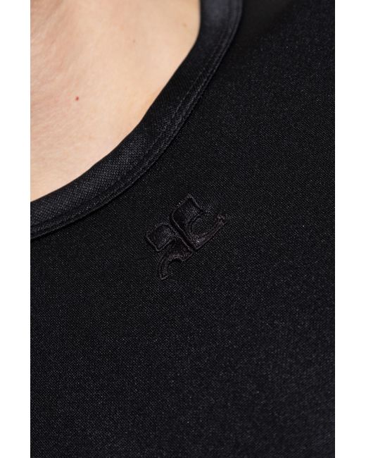 Courreges Blue Courrèges Crewneck Football Tank Top for men