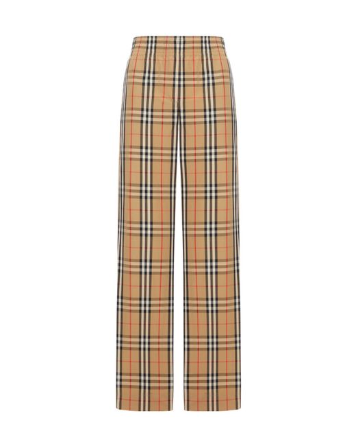 Burberry Natural Check Elasticated-Waist Trousers