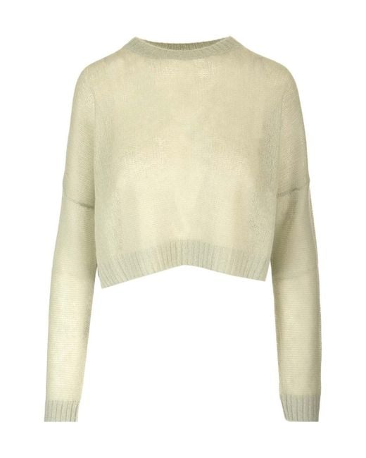 Brunello Cucinelli Natural Crew-Neck Open-Knit Jumper