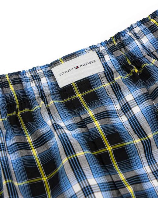 Tommy Hilfiger Blue Checkered Shorts for men