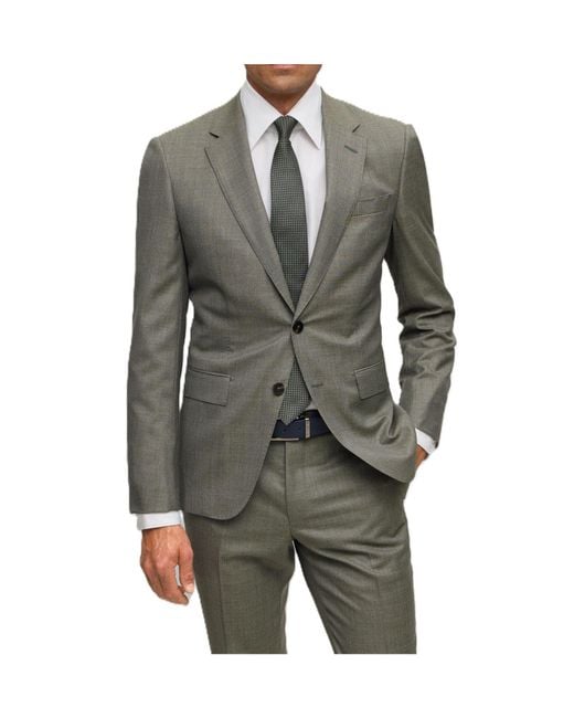 Boss Gray Two-Piece Tailored Suit Set for men