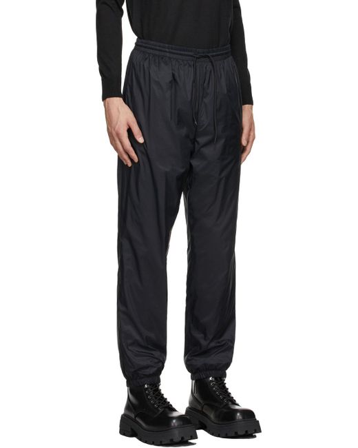 MSGM Black Logo Printed Drawstring Joggers for men