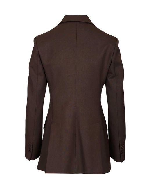 P.A.R.O.S.H. Brown Peaked Double-Breasted Blazer