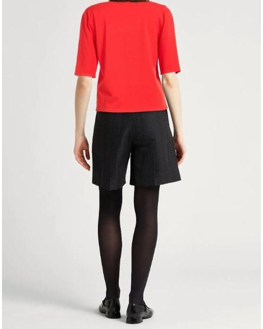 Max Mara Red Short-Sleeved Sweater