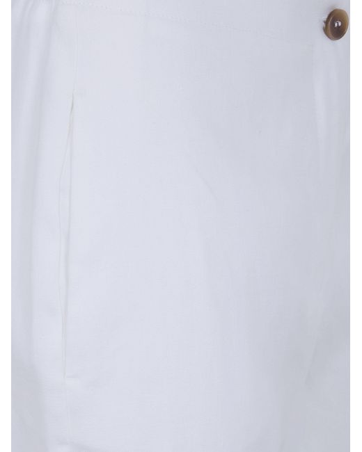 Seventy White Buttoned Trousers