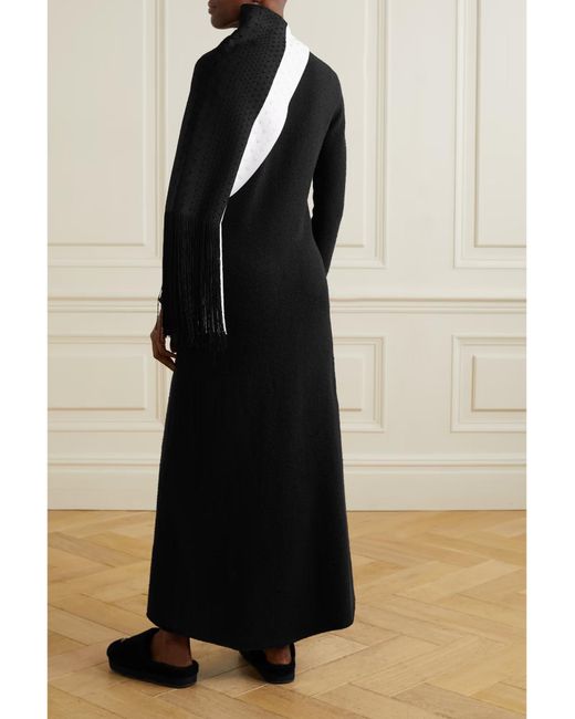 Proenza Schouler Black Tassel Knit Dress