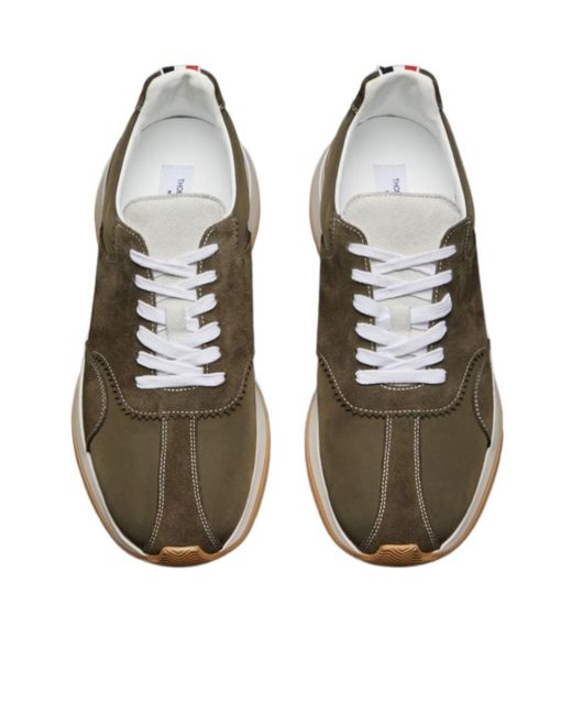 Thom Browne Brown Sprinter Panelled Sneakers for men