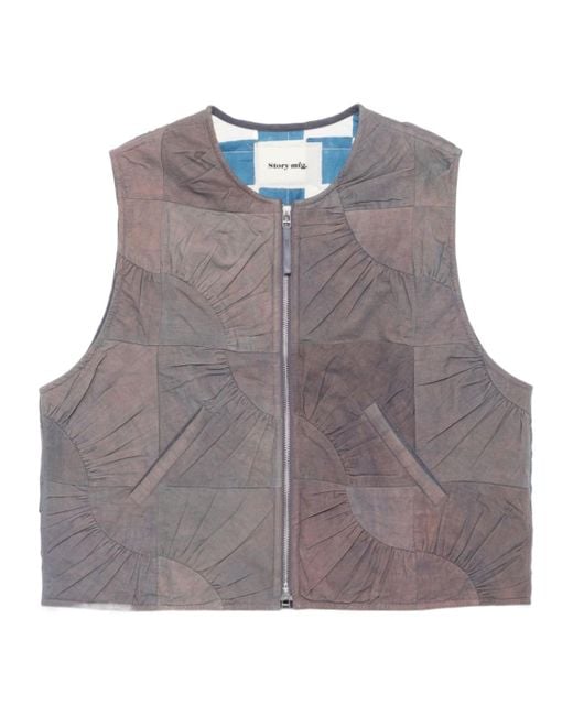 STORY mfg. Gray Zippered Vest for men