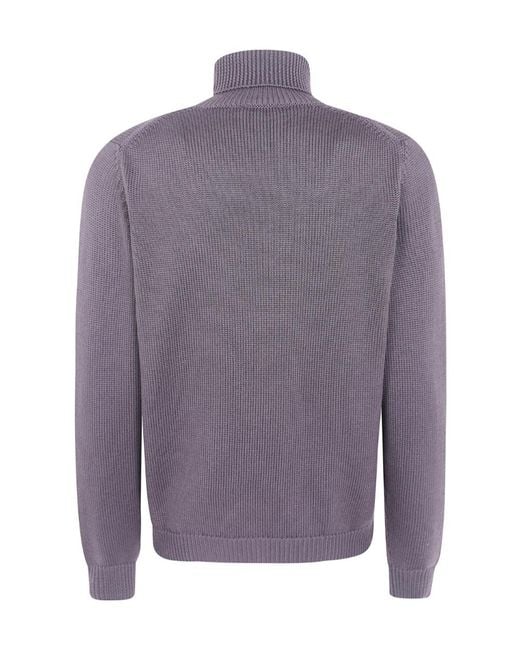 Nuur Purple Turtleneck Sweater for men