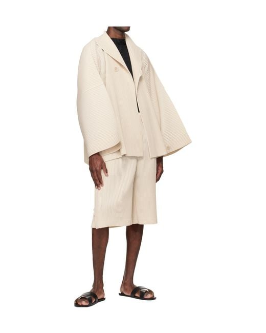 Homme Plissé Issey Miyake White Homme Plissé Issey Miyake Wear Or Wrap Shorts for men