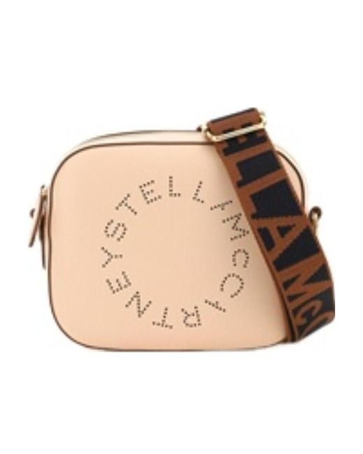 Stella McCartney Natural Logo Perforated Mini Camera Bag